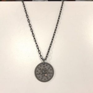 16 inch rhodium necklace with a pendant